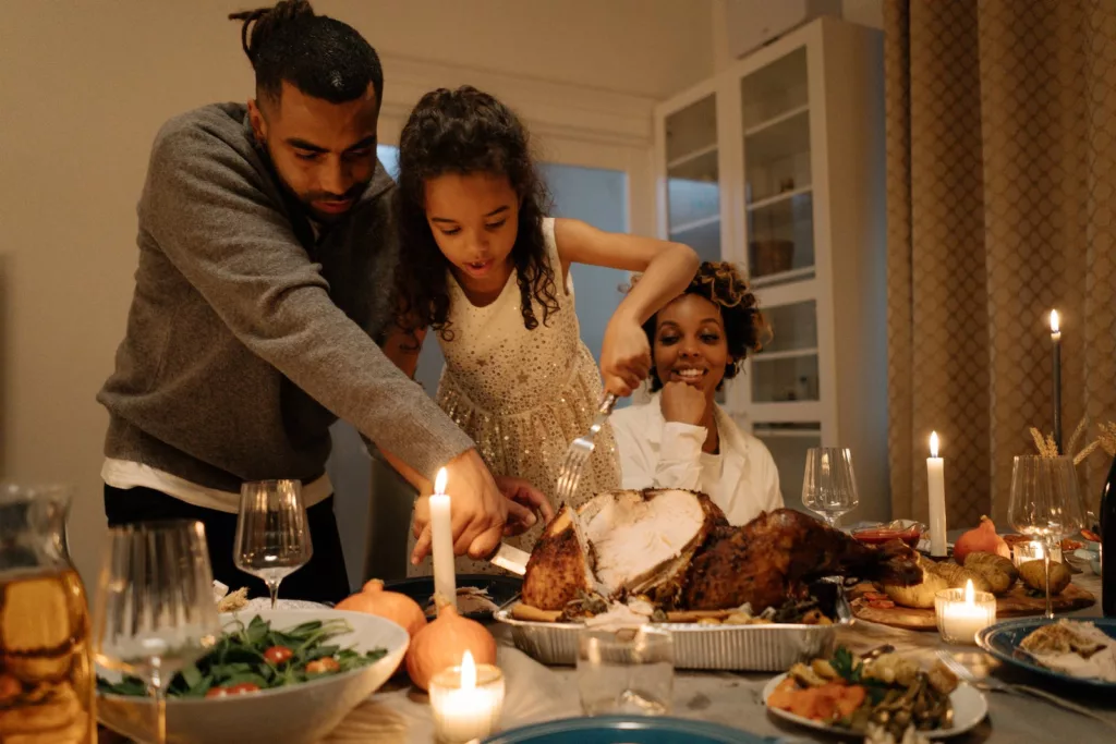 Family Celebrating Thanksgiving